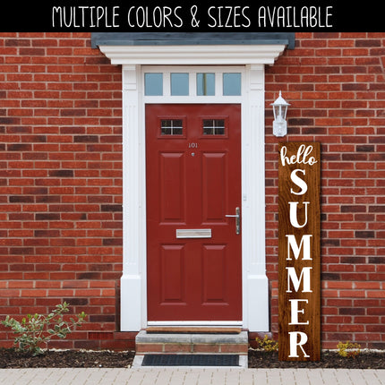 Vertical Hello Summer Vinyl Decal/Sticker