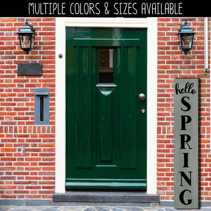Vertical Hello Spring Vinyl Decal/Sticker