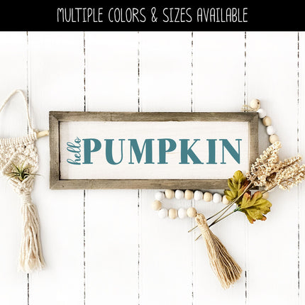 Hello Pumpkin Vinyl Decal/Sticker