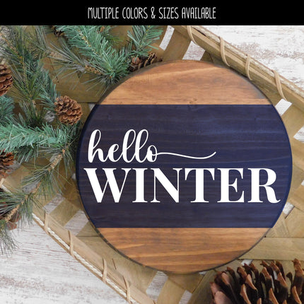 Hello Winter w/ Tail Vinyl Decal/Sticker