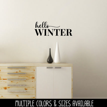 Hello Winter w/ Tail Vinyl Decal/Sticker