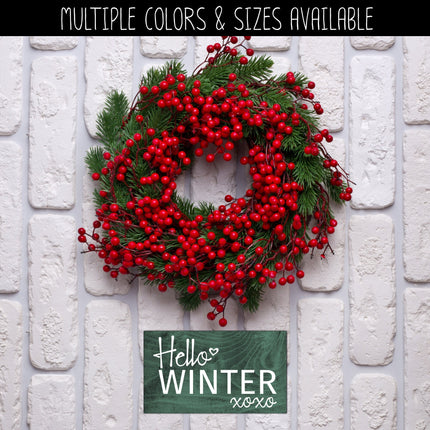 Hello Winter w/ Hugs & Kisses Vinyl Decal/Sticker