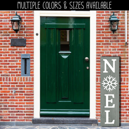 Vertical Noel with Snowflake Vinyl Decal/Sticker