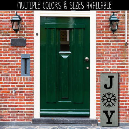 Vertical Joy with White Snowflake Vinyl Decal/Sticker