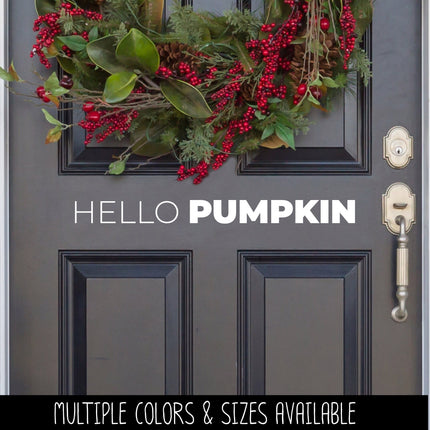 Thin Hello Bold Pumpkin Vinyl Decal/Sticker