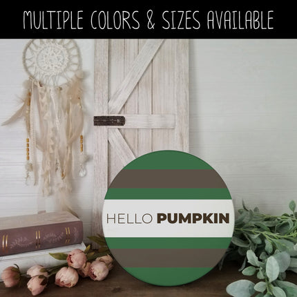 Thin Hello Bold Pumpkin Vinyl Decal/Sticker
