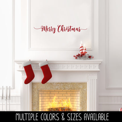 Cursive Merry Christmas Vinyl Decal/Sticker