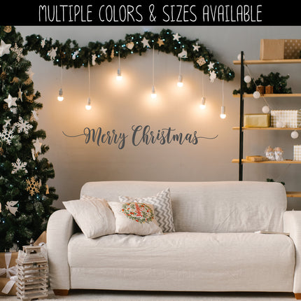 Cursive Merry Christmas Vinyl Decal/Sticker