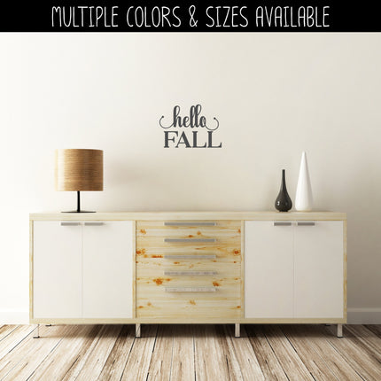 Hello Fall Cursive Stacked Vinyl Decal/Sticker
