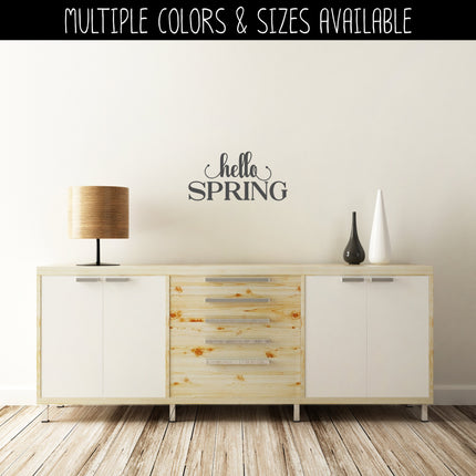Hello Spring Cursive Stacked Vinyl Decal/Sticker