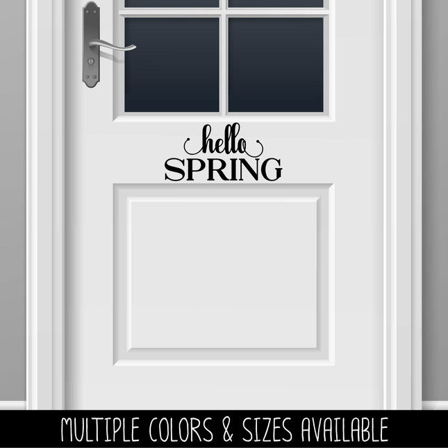 Hello Spring Cursive Stacked Vinyl Decal/Sticker