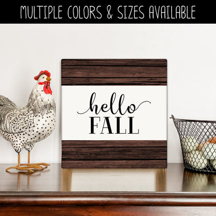 Hello Fall Cursive w/tails Vinyl Decal/Sticker