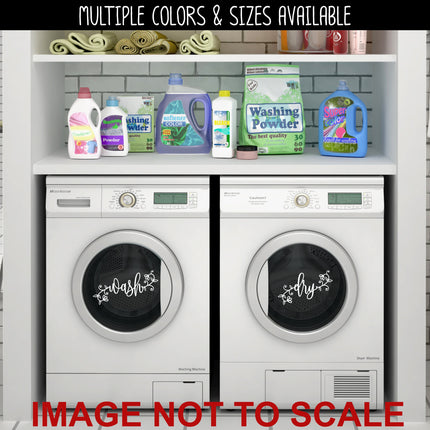 Floral Wash and Dry Vinyl Decal/Sticker Set