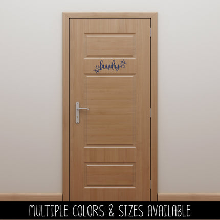 Floral  Laundry Vinyl Decal/Sticker