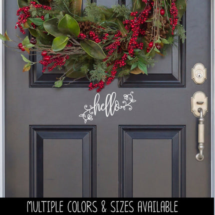 Floral Hello Vinyl Decal/Sticker