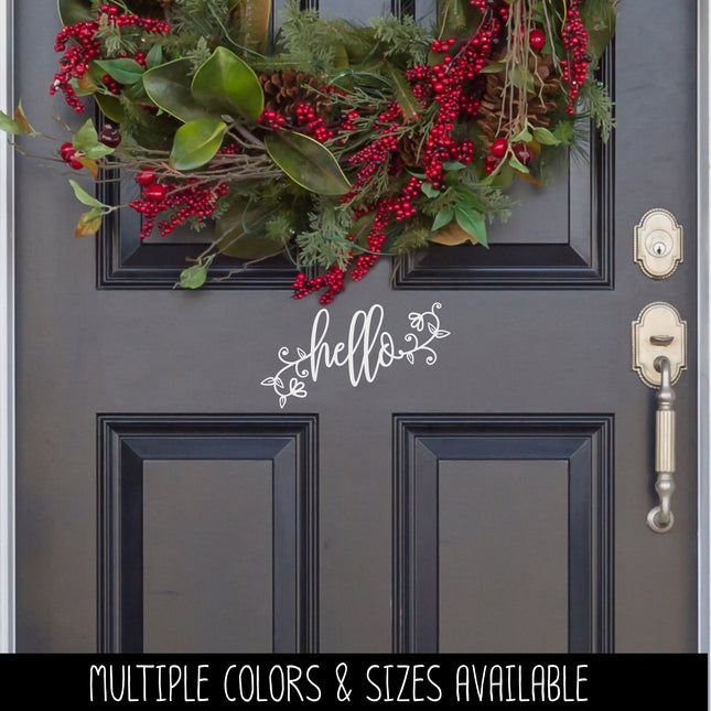 Floral Hello Vinyl Decal/Sticker