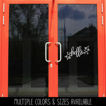 Floral Hello Vinyl Decal/Sticker