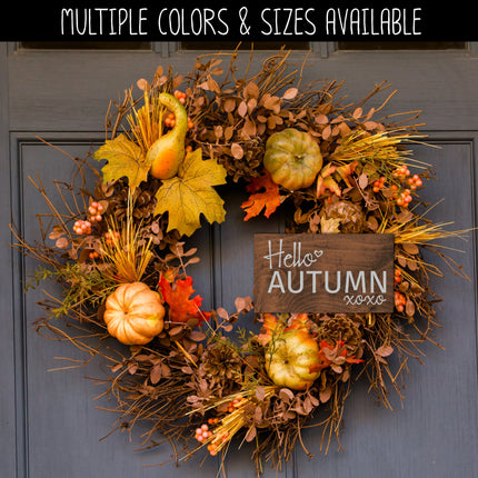 Hello Autumn w/Hugs & Kisses Vinyl Decal/Sticker