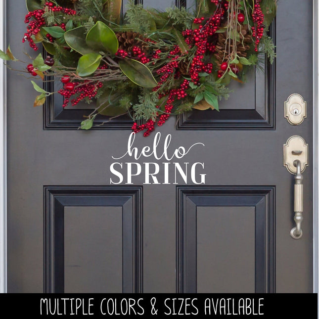 Hello Spring Cursive w/ Tails Vinyl Decal/Sticker