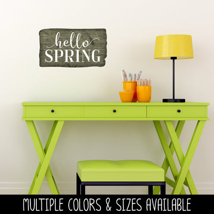 Hello Spring Cursive w/ Tails Vinyl Decal/Sticker