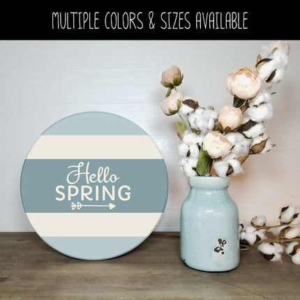 Hello Spring with Arrow Vinyl Decal/Sticker