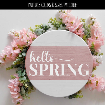 Hello Spring Cursive w/ Tail Vinyl Decal/Sticker