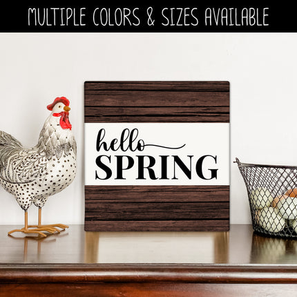 Hello Spring Cursive w/ Tail Vinyl Decal/Sticker