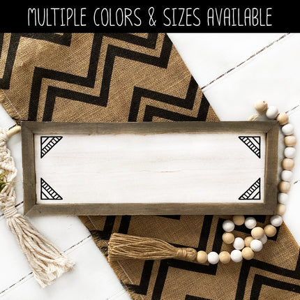 Decorative Striped Corner Vinyl Decal/Sticker - Set of 4 Corners -