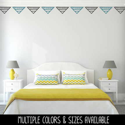 Decorative Striped Corner Vinyl Decal/Sticker - Set of 4 Corners -