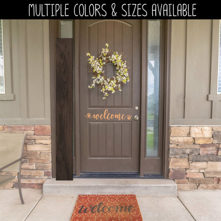 Welcome with Paws Vinyl Decal/Sticker