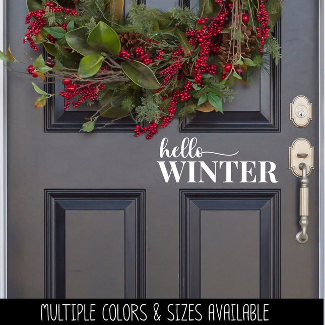 Hello Winter w/ Tail Vinyl Decal/Sticker