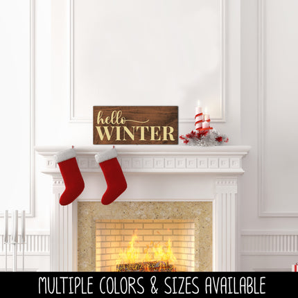 Hello Winter w/ Tail Vinyl Decal/Sticker