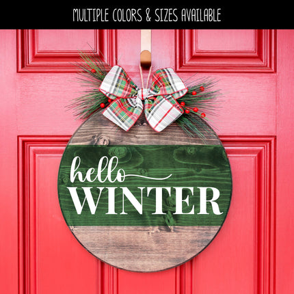Hello Winter w/ Tail Vinyl Decal/Sticker