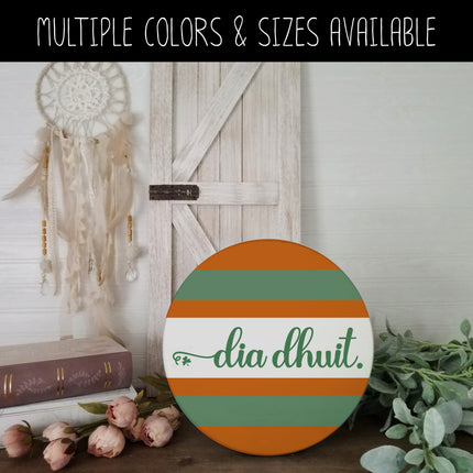 Dia Dhuit Irish Hello Cursive Vinyl Decal/Sticker