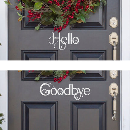 Scrolling Hello Vinyl Decal/Sticker