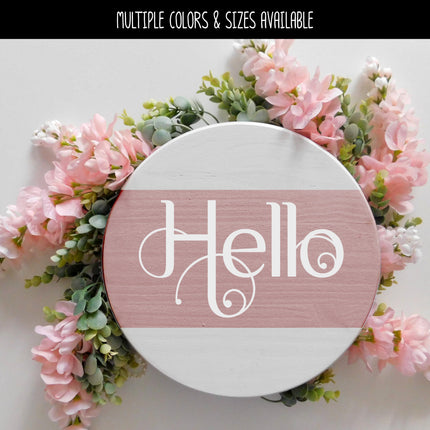 Scrolling Hello Vinyl Decal/Sticker