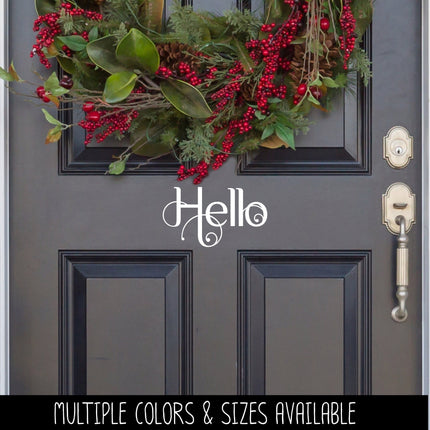 Scrolling Hello Vinyl Decal/Sticker