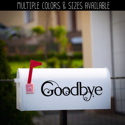 Scrolling Goodbye Vinyl Decal/Sticker