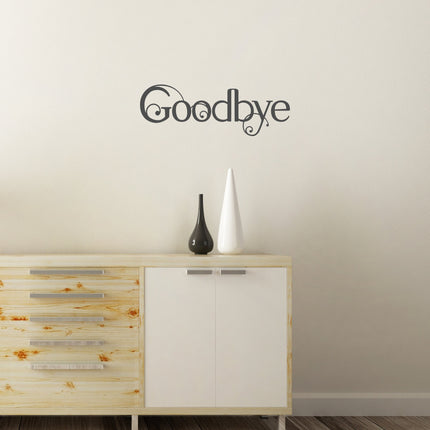 Scrolling Goodbye Vinyl Decal/Sticker
