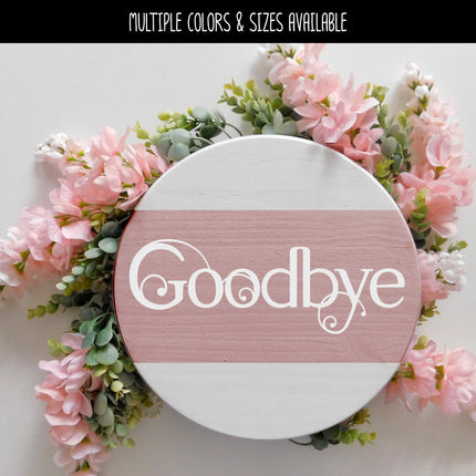 Scrolling Goodbye Vinyl Decal/Sticker