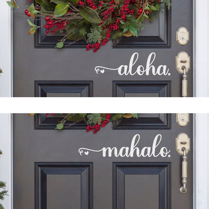 Cursive Aloha Hearts Vinyl Decal/Sticker