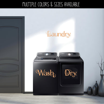 Scrolling Laundry Vinyl Decal/Sticker