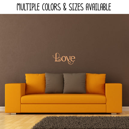 Scrolling Love Vinyl Decal/Sticker