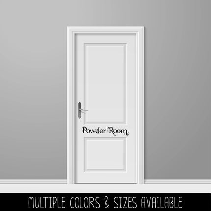 Scrolling Powder Room Vinyl Decal/Sticker