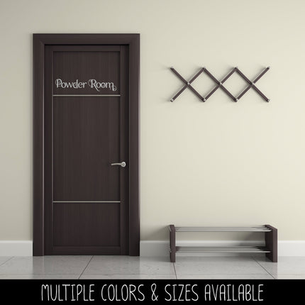 Scrolling Powder Room Vinyl Decal/Sticker