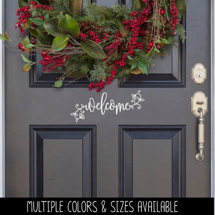 Floral Welcome Vinyl Decal/Sticker