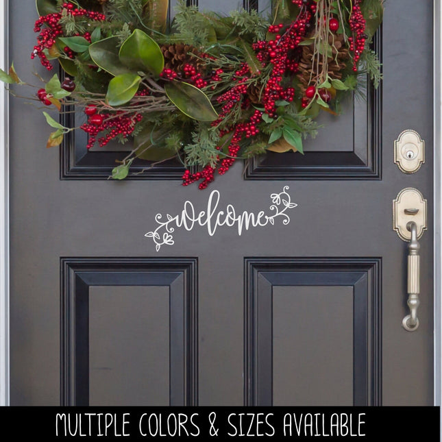 Floral Welcome Vinyl Decal/Sticker
