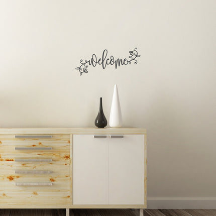 Floral Welcome Vinyl Decal/Sticker