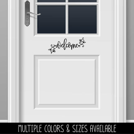Floral Welcome Vinyl Decal/Sticker