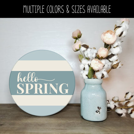 Hello Spring Cursive w/ Tail Vinyl Decal/Sticker